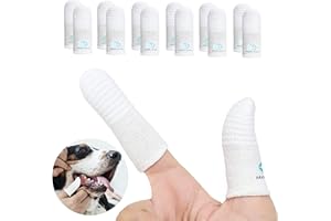MoiiLavin Dog Toothbrush, Dog Toothbrushing kit, Pet Finger Toothbrush for Small Dogs Cats, Dog Teeth Cleaning Wipe for Tiny Mouths for Small Pets, Soft Cotton Dental Care, Reusable Plaque Remover