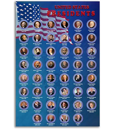 Declaration Of Independence Poster USA Presidents Of The United States ...