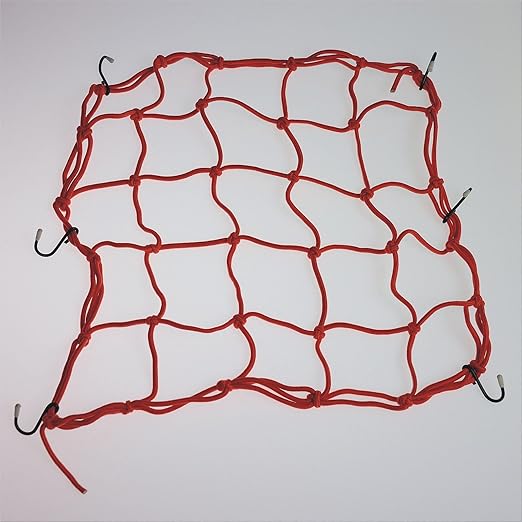 title=Rete Fermabagagli Elastica Moto Ragno Portapacchi Universale Scooter Rosso
