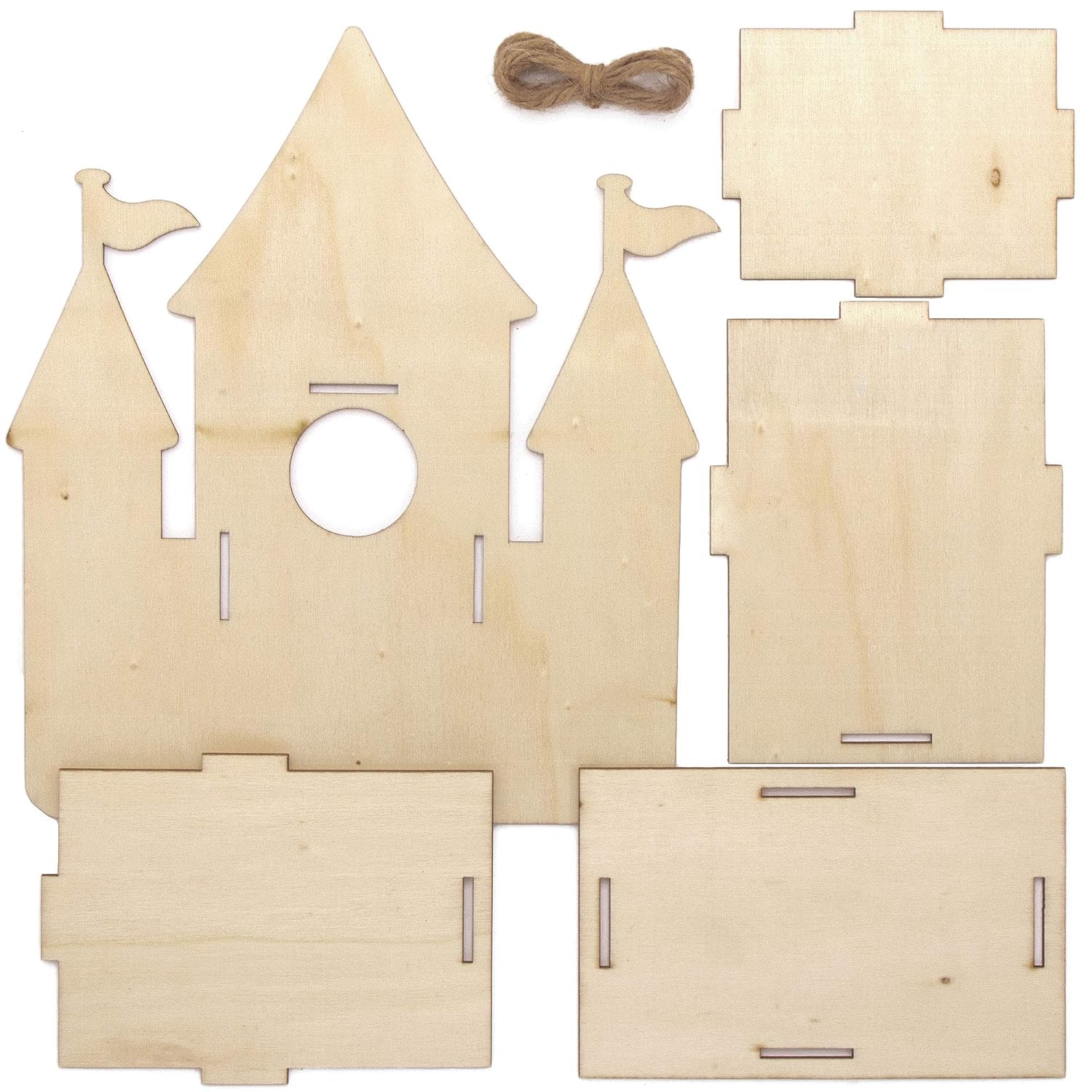 Baker Ross AT996 Castle Wooden Birdhouse Kits, Pack of 2 - Image 5