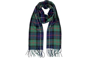 Achillea Cashmere Feel Tartan Plaid Scarf - Classic Winter Scarf for Men & Women, Scottish Heritage Holiday Gift