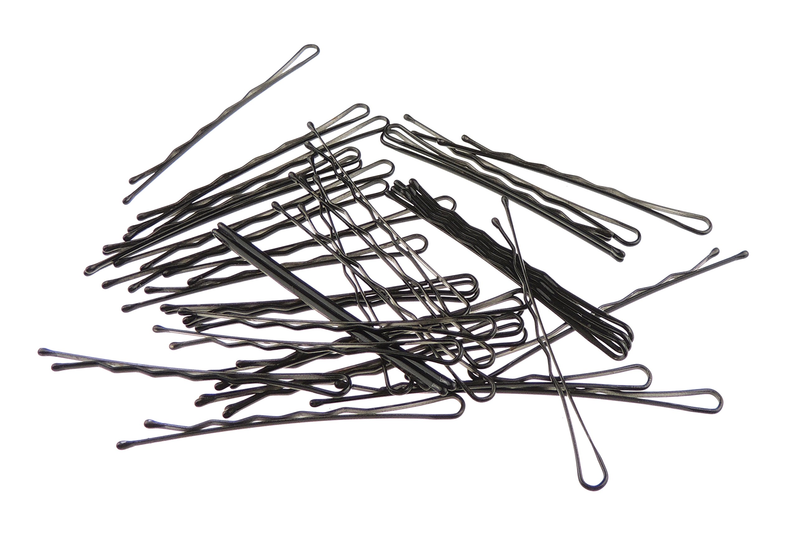 Card of 36 Womens Girls Wedding Party Accessories Slides Hairpin Thick Thin Fine Long Short Hair Dresser Styling Stylist Kirby Slides Clips Grips Wavy Bobby U Pins 6.5cm Black