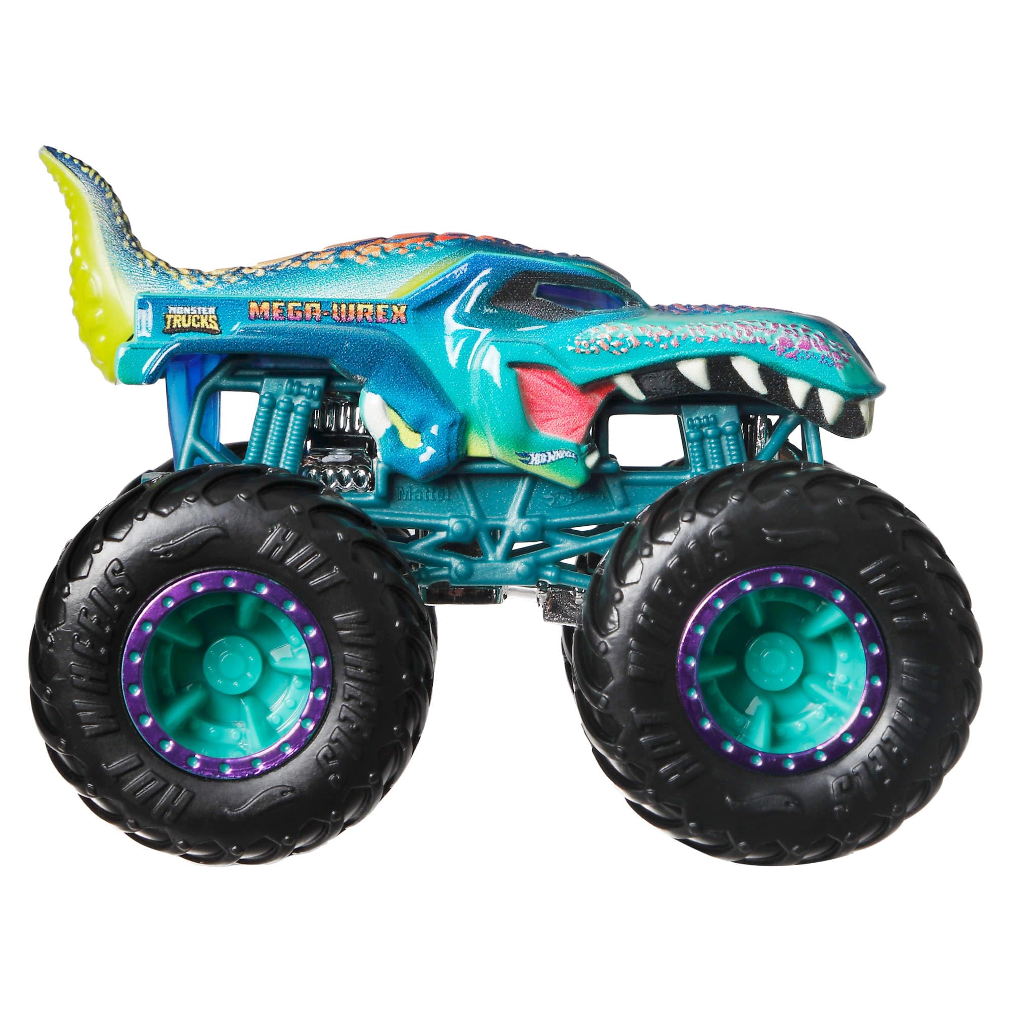 Hot Wheels Monster Trucks, Set aus 8 Die-Cast-Spielzeugtrucks im Maßstab 1:64 mit Hero und bei Fans beliebten Charakteren aus Monster Trucks Live und der YouTube-Serie, JCW76 6