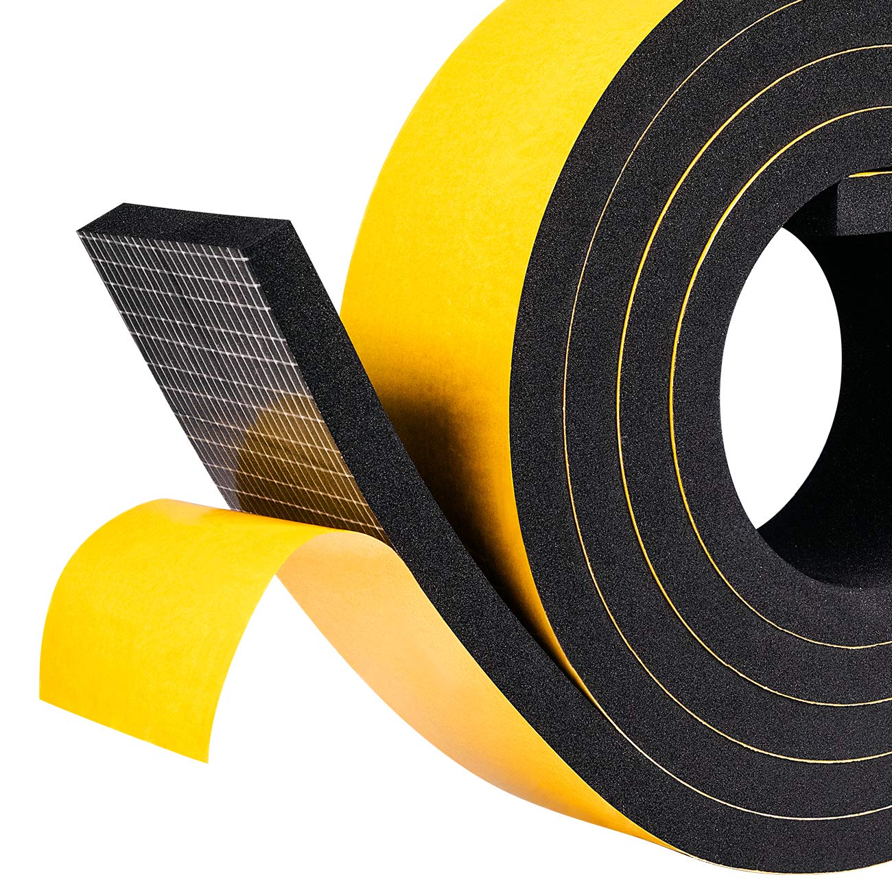 fowong Self-Adhesive Foam Tape 2 M Long X 50 mm Wide x 10 mm Thick High Density Neoprene,Anti-Vibration,Anti-Collision Weather Stripping Gasket Seal SoundProof for Window Door