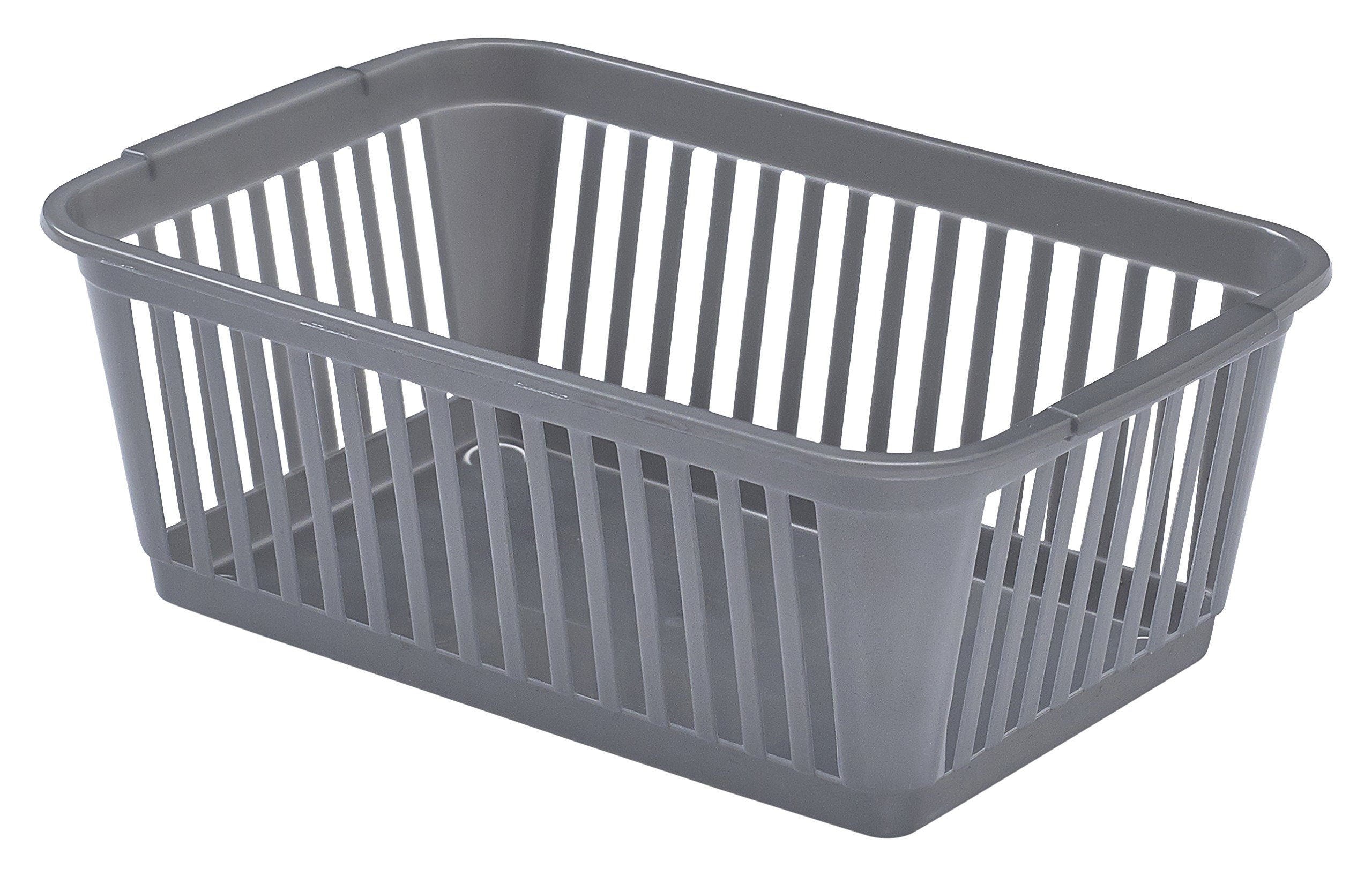 Whitefurze Handy Basket, Plastic, Silver, 30 cm