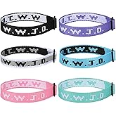 Meajjew 6PCS WWJD Christian Bracelet for Women Men, Christian Jesus Gifts Adjustable Wristbands Pack, WWJD Bracelets Bulk - What Would Jesus Do Bracelet