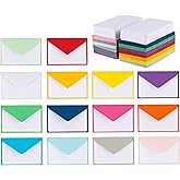 140 Mini Envelopes With White Blank Note Cards, Mini Envelopes 4"x 2.7" For Business Cards, Gift Cards (Assorted Colors)…