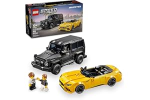 LEGO Speed Champions Mercedes-AMG G 63 & Mercedes-AMG SL 63 F1 Toy Car, Formula 1 Vehicle Set for Kids, 2 Building Sets with 2 Driver Minifigures, Convertible Toy Car Gift for Boys and Girls, 76924