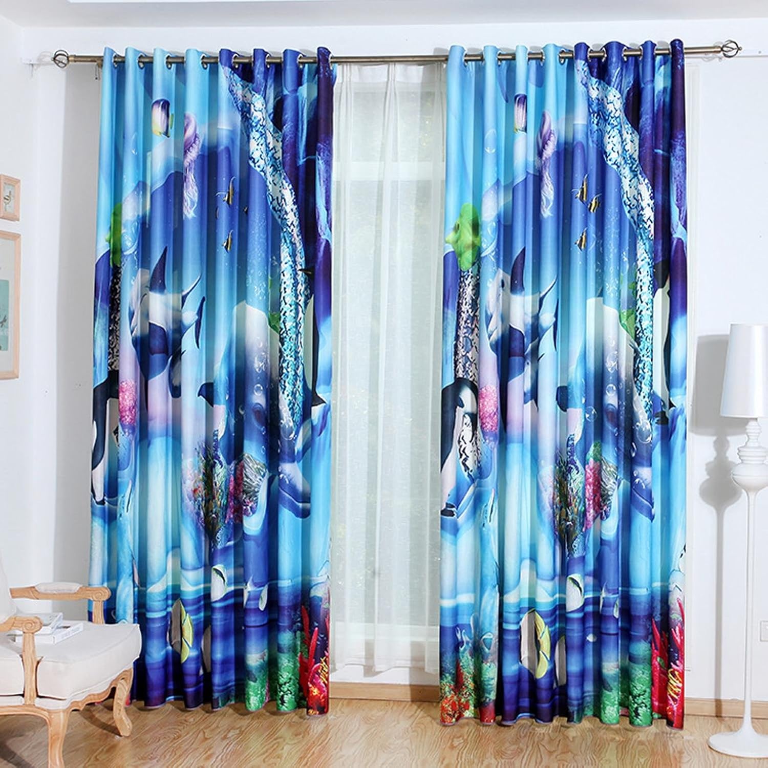 Ainij Textile 3d Digital Printing Curtains Fabric Creative