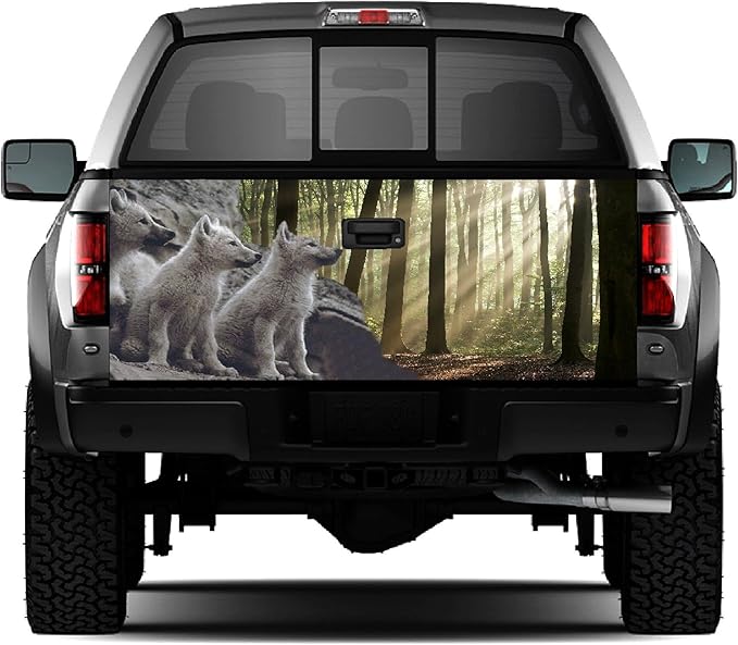 Crabtree Signs Wolf Pups Tailgate Wrap Vinyl Graphic Decal