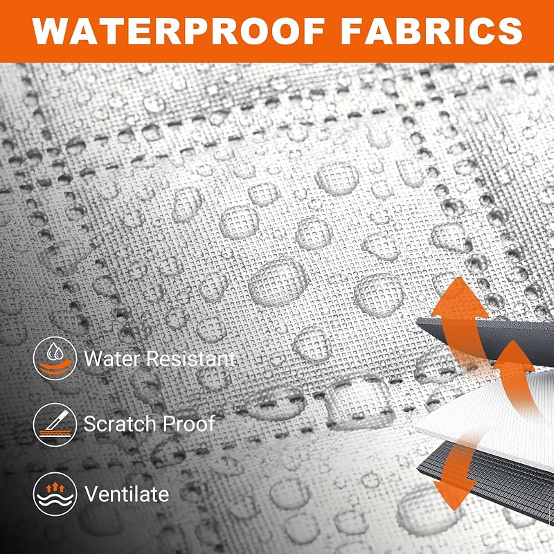 Housse de Jambes de Scooter Estival - Couverture pour Scooter Parasol Imperméable avec Bande Réfléchissante Universelle pour Véhicules à Deux Roues à Pédales Argent