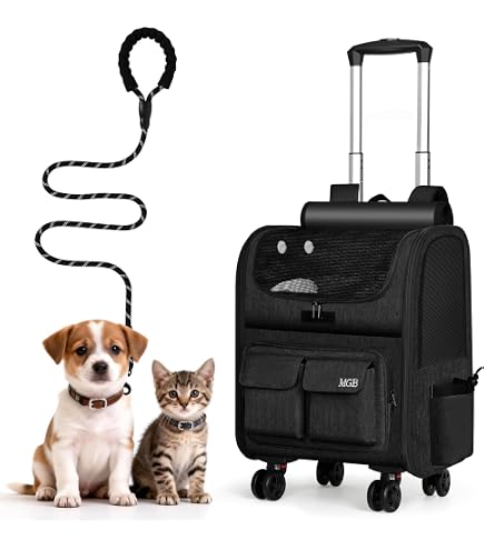 Amazon.com: MGB Rolling Cat Carrier with Wheels, Pet Carrier