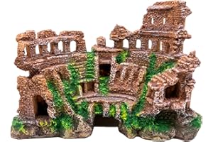 M2cbridge Antique Roman Column Ruins European Castle Aquarium Decorations Fish Tank Hideout Rocks (Roman Column Ruins)