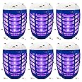 Indoor Bug Zapper 6 Pack, Electronic Mosquito Zapper Ultimate Mosquito Killer Lamp with UV Light Attractant,Plug in Fruit Fly Traps Indoor for Home,Bedroom, Living Room,Office Insect Trap