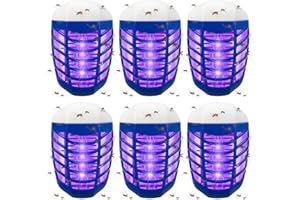 ZLIEATMP 6 Pack Plug in Bug Zapper, Indoor Bug Zapper Plug in for Flying Insect Fully Automatic Mosquito Trap with Led Light for Patio, Bedroom, Kitchen, Office Mosquito Repellent