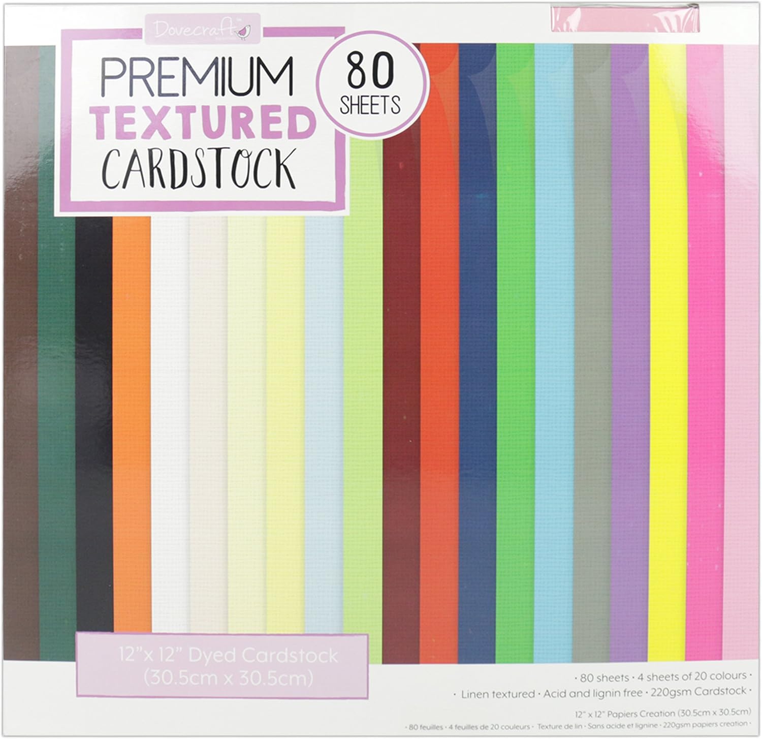 Trimcraft 12 x 12 Premium Textured Cardstock, Paper, Multicolored, 31 x