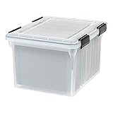 IRIS USA File Box WeatherPro File Organizer Plastic