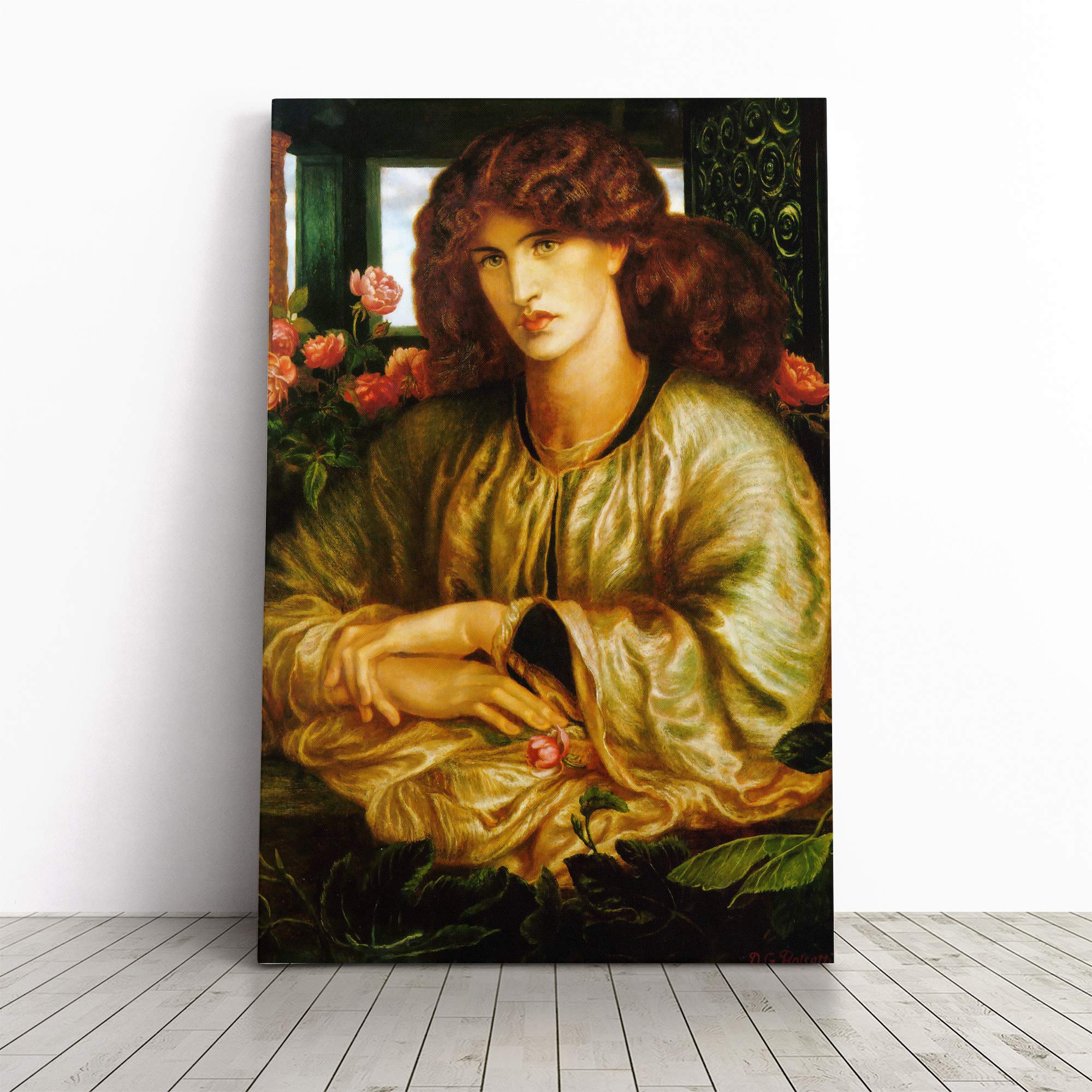 Dante Gabriel Rossetti The Woman and Window Canvas Print | Gallery Wrapped 30mm Frame Wall Art | 20x14 inches | Ready to Hang | Modern People Picture | Living Room Bedroom Lounge Office