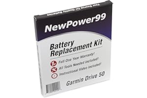 NewPower99 Battery Kit for Garmin Drive 50, 50LM, 50LMT with Video Instructions, Tools, and Extended Life Battery from