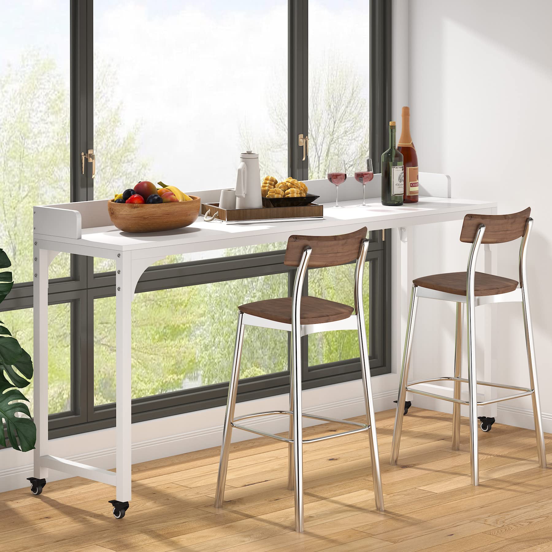 Mua Tribesigns Overbed Table with Wheels, Queen Size Mobile Computer ...