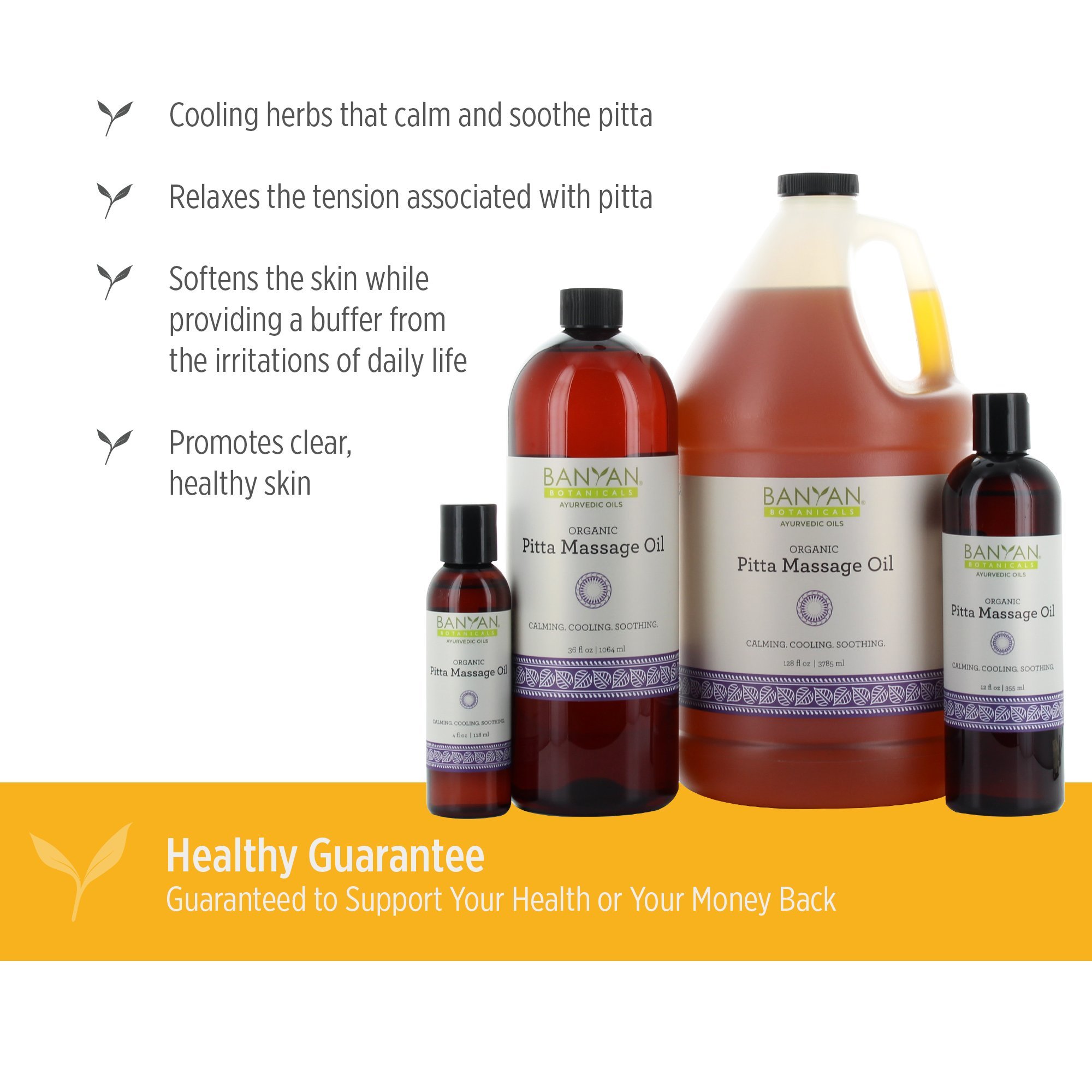 Banyan Botanicals Pitta Massage Oil Organic Self Massage Abhyanga Oil