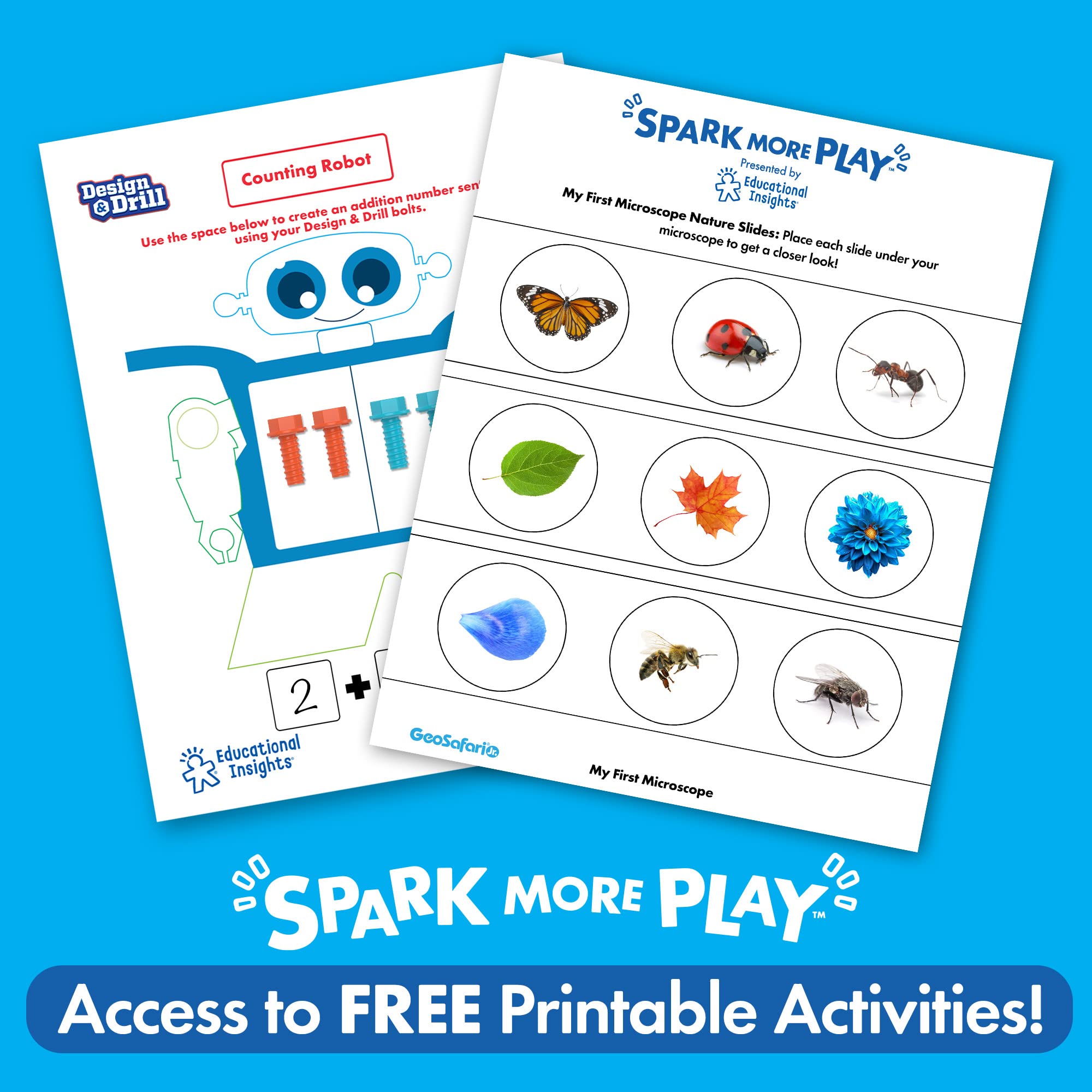 Educational Insights GeoSafari Jr. Critter Habitat, Outdoor Play for Preschoolers, Made for Wet/Dry Habitats, Ages 3+