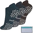 Hylaea Unisex Non Slip Socks with Grip for Yoga, Hospital, Pilates, Barre | Ankle, Cushioned