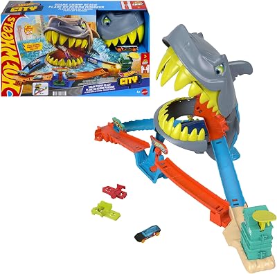 Conjunto de Brincar Boca de Tubarão e Carrinho de Brincar da Cidade Playa Escala 1:64