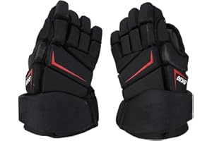 Ice Hockey Gloves Breathable Protective Highly Fitting Nylon Fabric EVA Foam Hockey Gloves for Hockey Players Sports Enthusia