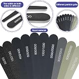 Honoson 20 Pcs Sanding Sticks Set 10 Grits for Plastic Models Wood Car Parts view 3