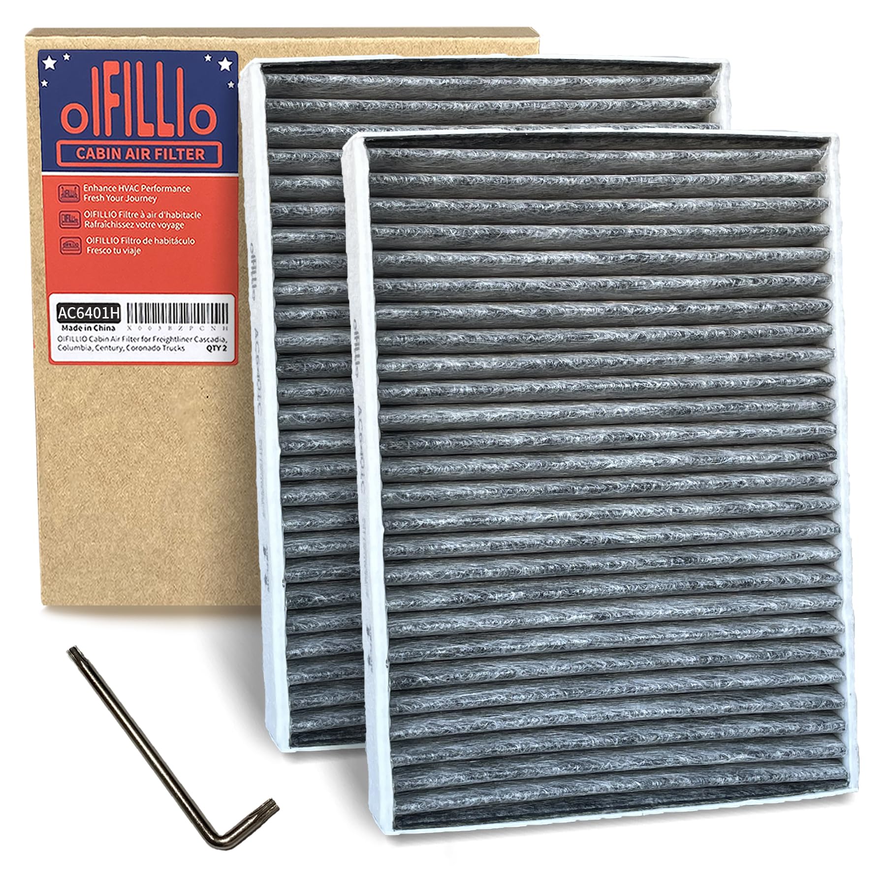 Photo 1 of OIFILLIO HEPA Cabin Air Filter for 2019+ BMW X5 X7 X6, BMW 530I 540I 530E (2017-2023), BMW 740I 750I 750Li xDrive (2016-2022), BMW M5 M550i M8 840i M850i, Replace 64119366401 64115a1bdb6 (2PCS)