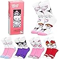 Hello Kitty Womens Calf Socks, Pack of 5 Breathable Novelty Socks - Gift for Her