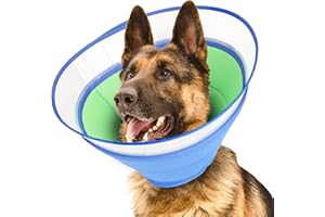 Aberatail Soft Dog Cone for Large Medium Small Dogs After Surgery, Adjustable Soft Cone Collar, Pet Recovery Cone, Dog Recovery Collars to Prevent Pets from Wounds and Rashes (Blue, X-Large)