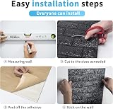 Art3d 10 Sheets Black 3D Brick Wallpaper Peel and Stick 14.5 Sq Ft view 7