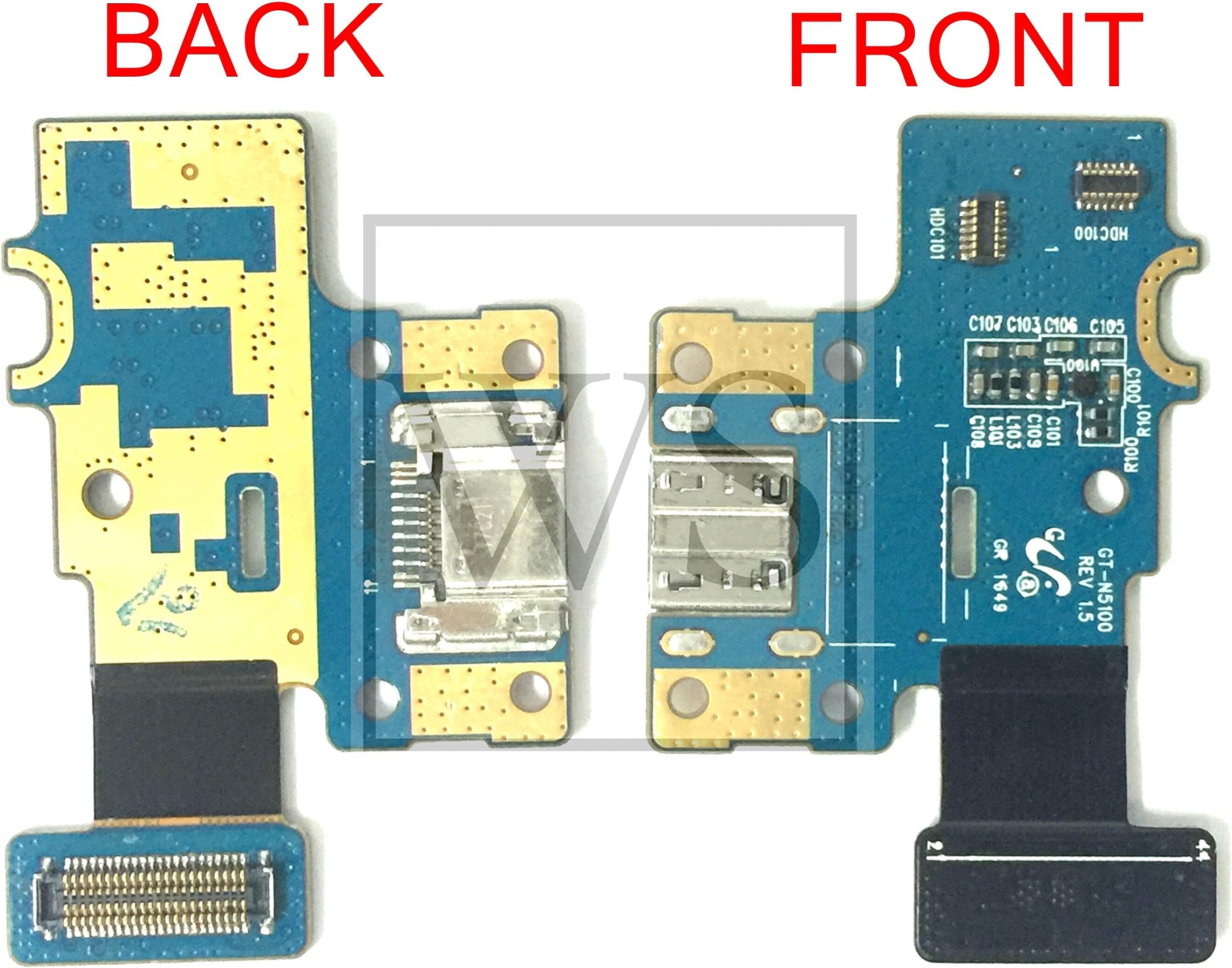Walking Slow- Compatible Charging Port Flex Cable Dock Connector USB Port Replacement for Samsung Galaxy Note 8.0" Tablet GT-N5100 N5110 (SGH-i467 (N5100 AT&T Version))