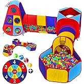 Playz 5pc Kids Play Tent Jungle Gym, Ball Pit, Pop Up Tents & Play Tunnel for Toddlers, Babies, and Kids Indoor & Outdoor Pla