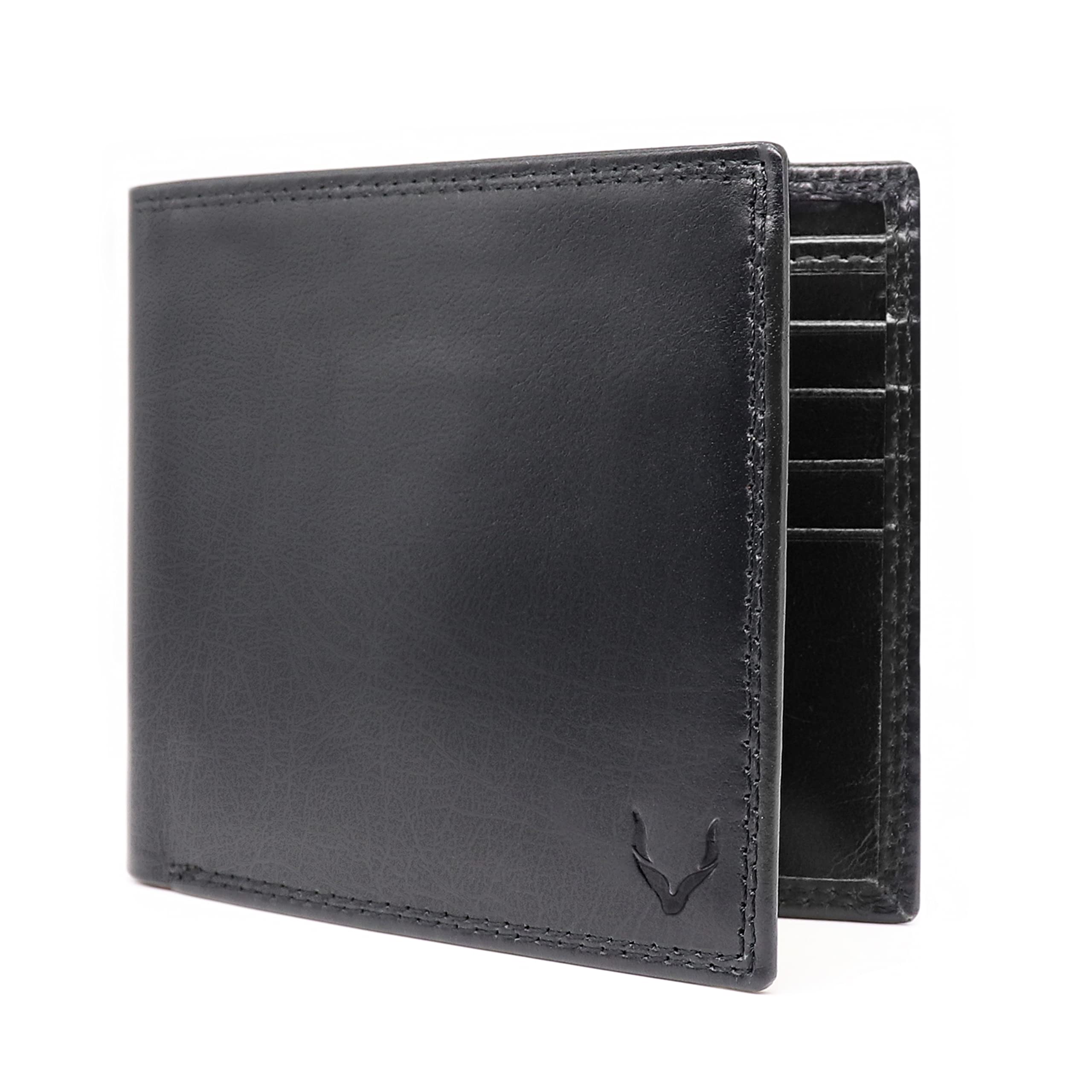 PELLE TORO Minimalist Slim Mens Wallet, Handmade Real Leather Card Wallet with RFID Blocking, 10 Card Holder Slots & Note Section, Black — image 1