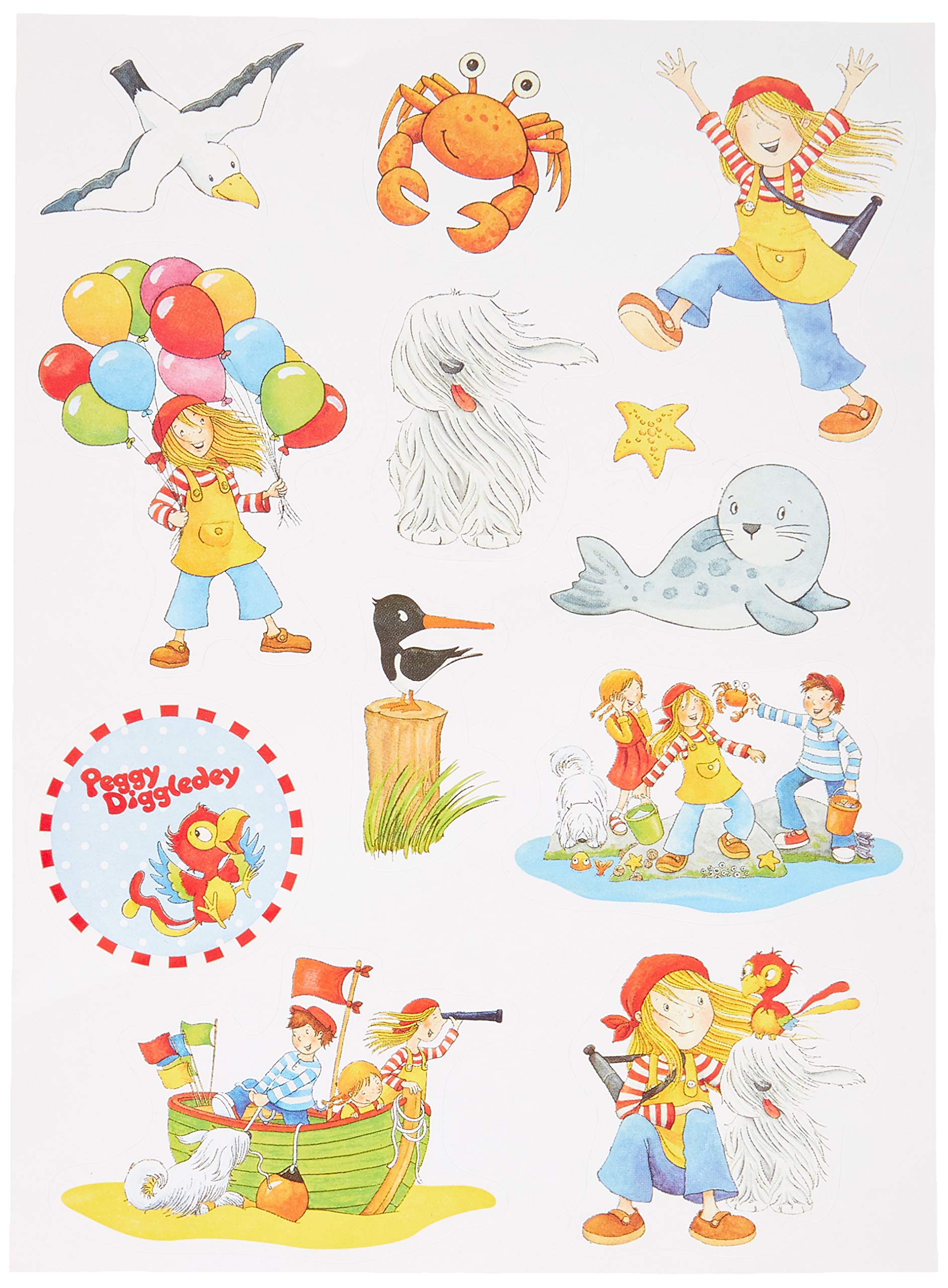 Goki Stickers, Peggy Diggledey, Colour (Multicolor) (60765)