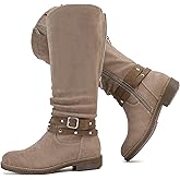 Luoika Women's Extra Wide Calf Knee-High Boots