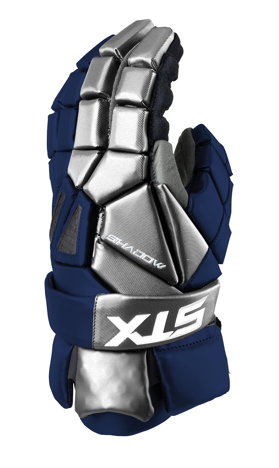STX Lacrosse Men's 12Inch Shadow Glove, Navy Blue, Medium