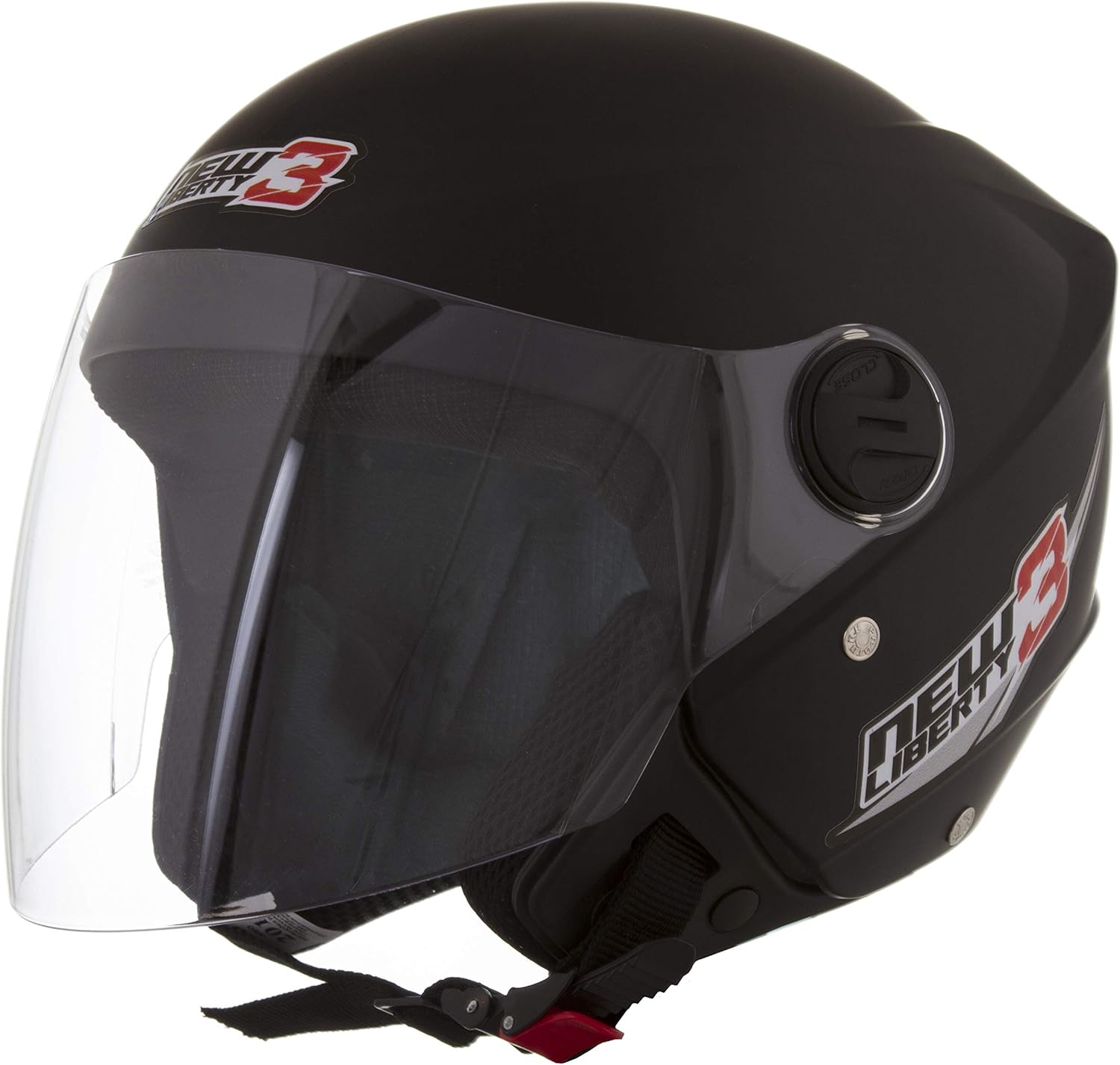 Pro Tork Capacete New Liberty Three, Preto Fosco, Tam. 58