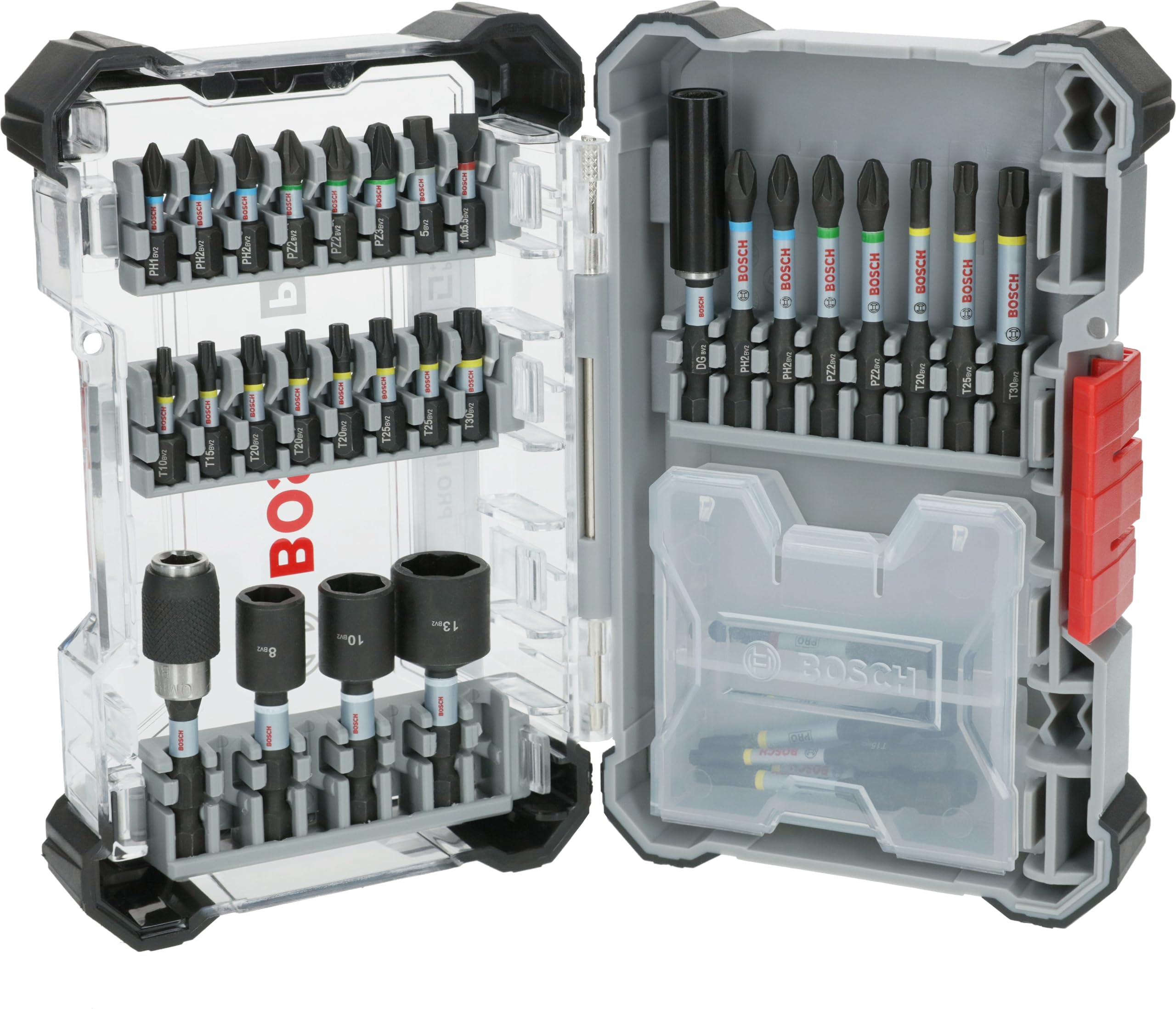 Bosch 33x PRO Impact Set, 33-tlg. (200 x 107 mm, Professional Zubehör Schraubendreher, Schraubendreher)