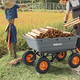 VEVOR Poly Garden Dump Cart 1500 lbs Capacity, 13" Tires, Steel Frame view 8