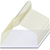 Didaey 20 Pcs Gold Dry Cleaner Hangers 18" Drapery and Tubes Tablecloth Blanket Hanger With Strong 10.5 Gauge Wire for Heavy Items