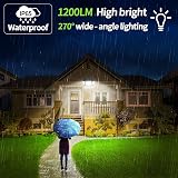 intelamp Outdoor Solar Light 108 LED 1200LM 3-Head Motion Sensor 2 Pack view 2