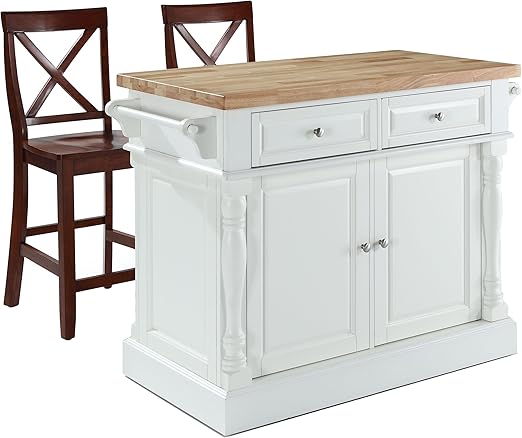 Amazon Com Crosley Furniture Kitchen Island With Butcher Block