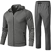 TBMPOY Men's Hooded Tracksuits Sweatsuits 2 Piece Sets Jogging Track Sweat Suit Workout Gym Warm Up Outfits with Hoodie