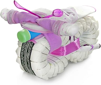 Cadeaux Naissance Moto C Dubistda Pampers Gateau De Couches Pour Les Filles Couche Moto Rose Princess Bebe Puericulture Le Change Betwin360 Tv