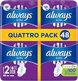 Always Ultra Long Sanitary Towels with Wings Size 2 48 Pads Ultra Thin view 2