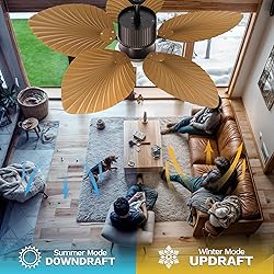 DWVO 52" Tropical Ceiling Fan with Light